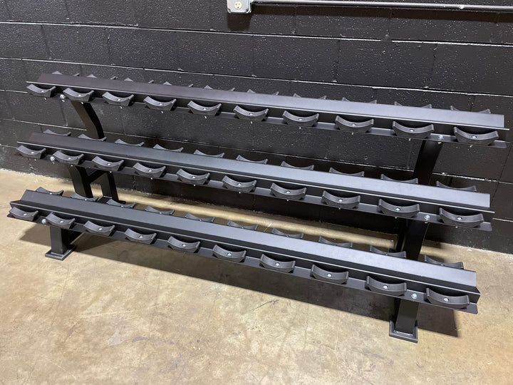 Three Tier 15 Pair Commercial Dumbbell Rack Pure Craft Industries