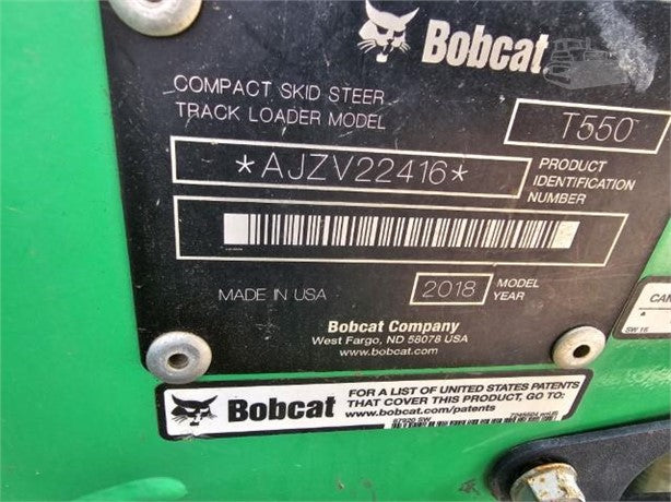 2018 BOBCAT T550