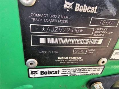 2018 BOBCAT T550