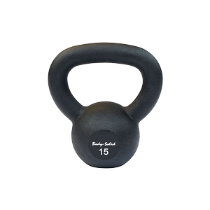 KBR15 - Iron Powder Coat Kettlebells 15 Pounds - Body-Solid