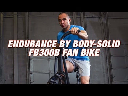 Body-Solid Endurance (FB300B) Dual Action Fan Bike - Adjustable Seat, Transport Wheels, Commercial Grade Stationary Exercise Bicycle for High-Intensity Workouts and Rehabilitation